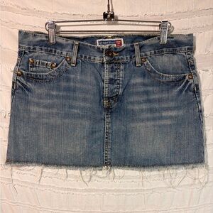 Old Navy Ultra Low Waist Jean Skirt